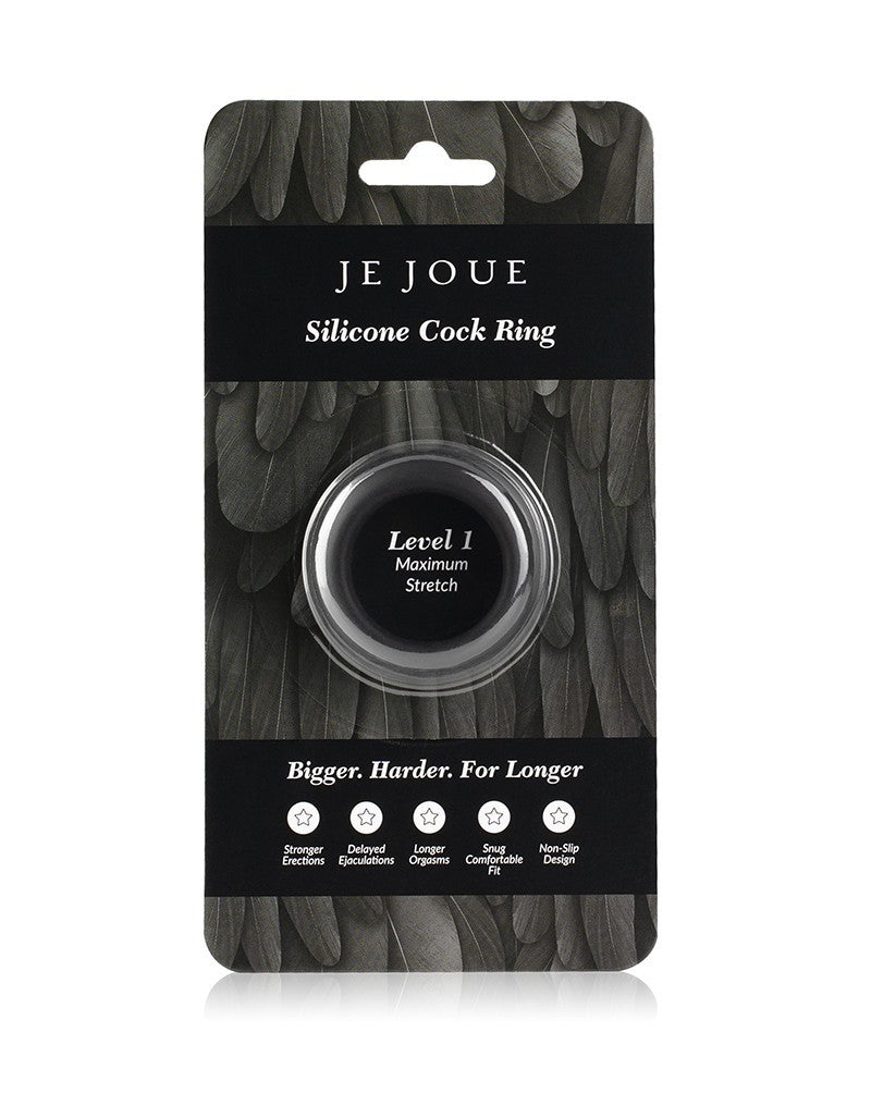 Je Joue - Black Silicone C-Ring - Maximum Stretch