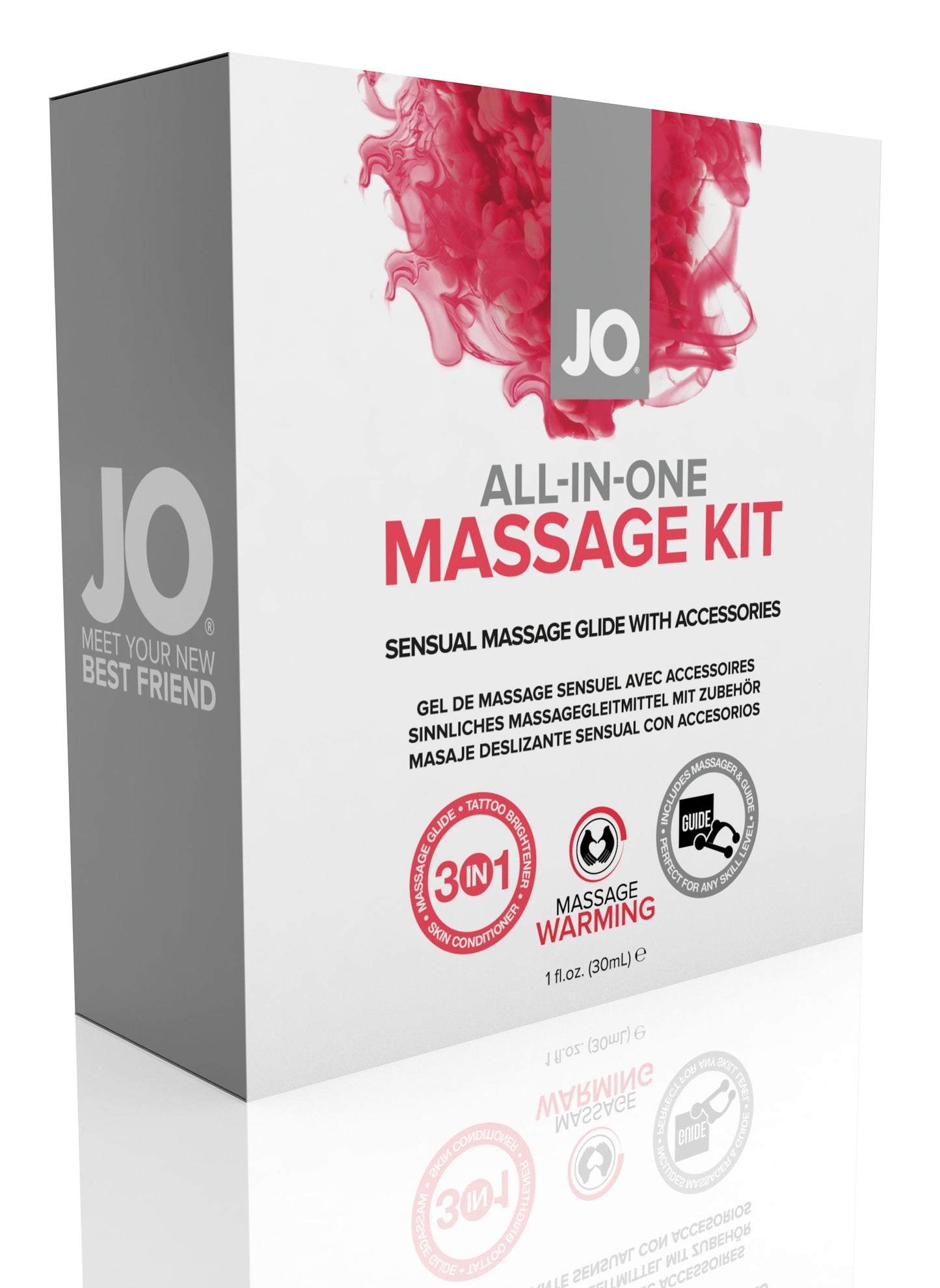 JO All-In-One Massage Glide Kit - Warming - Gift Set 1 floz / 30 mL