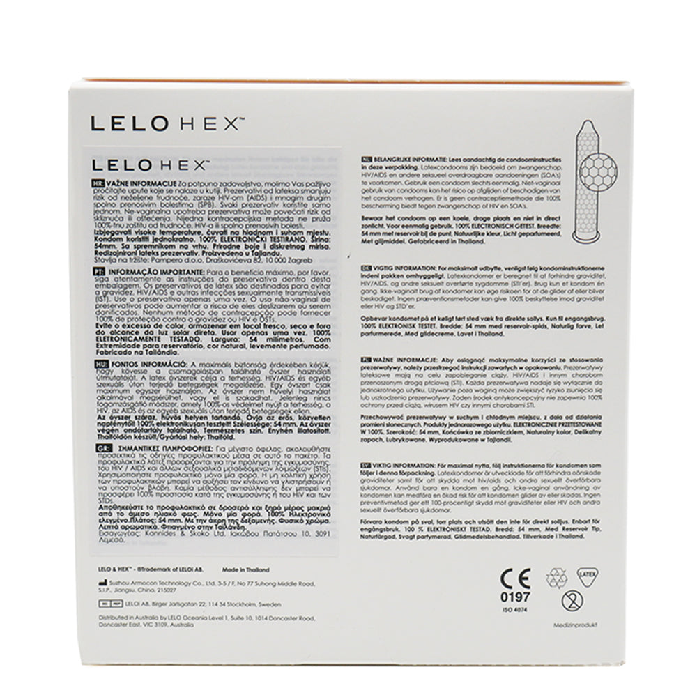 LELO HEX Original Condoms, 36 Pack
