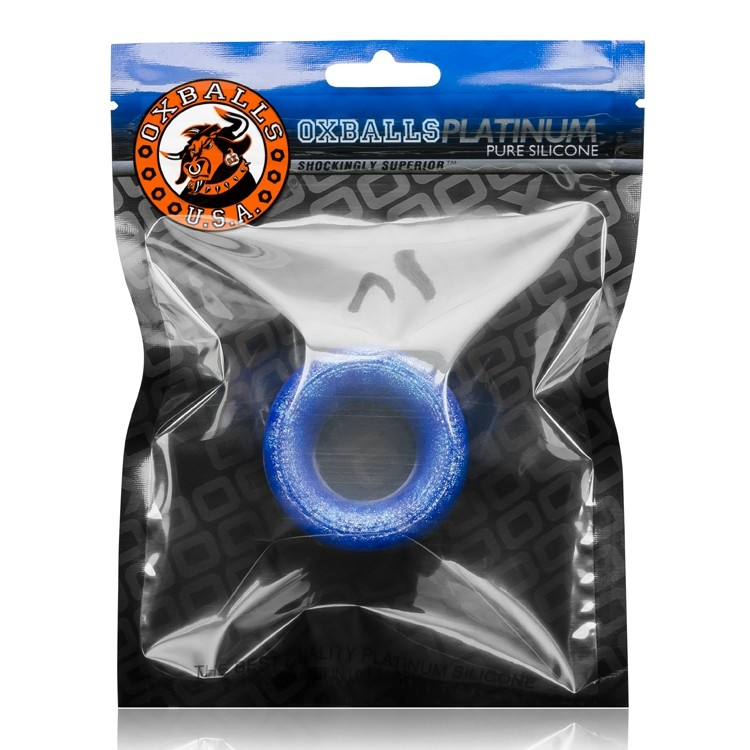 Oxballs NEO SHORT, ballstretcher - BLUEBALLS METALLIC