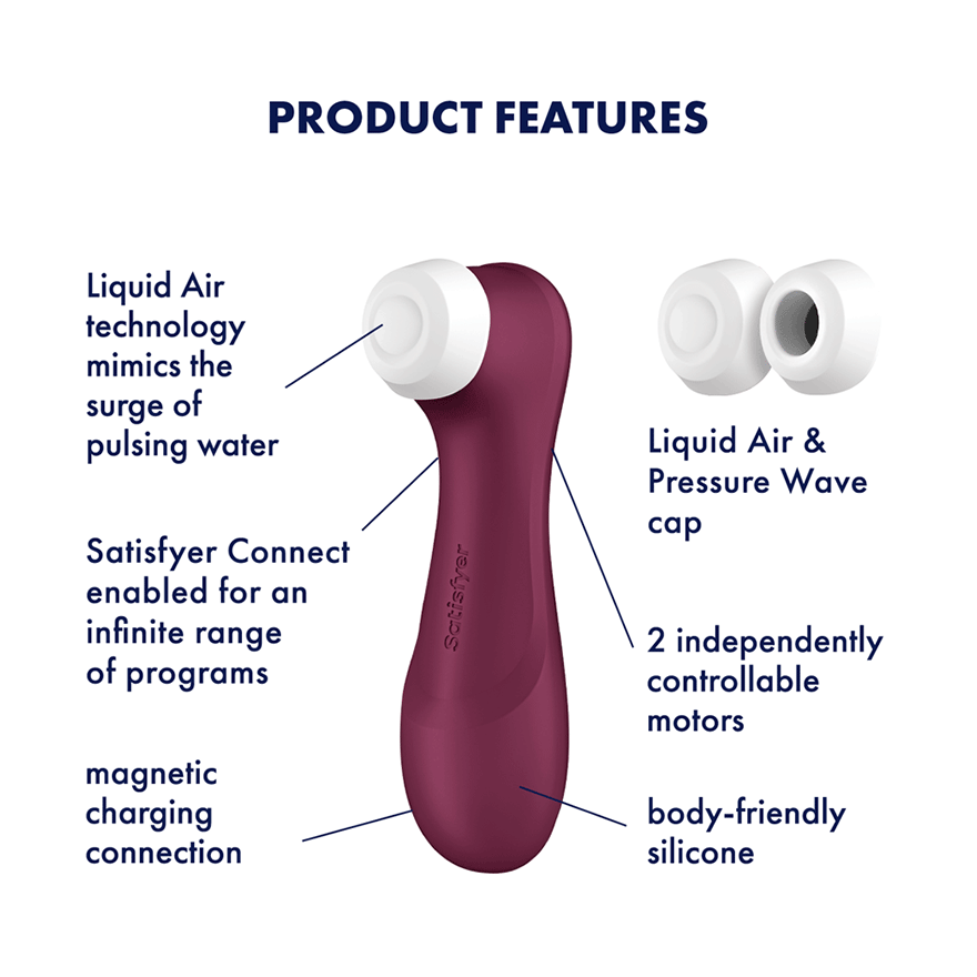 Satisfyer Pro 2 Generation 3 Connect App - Wine Red