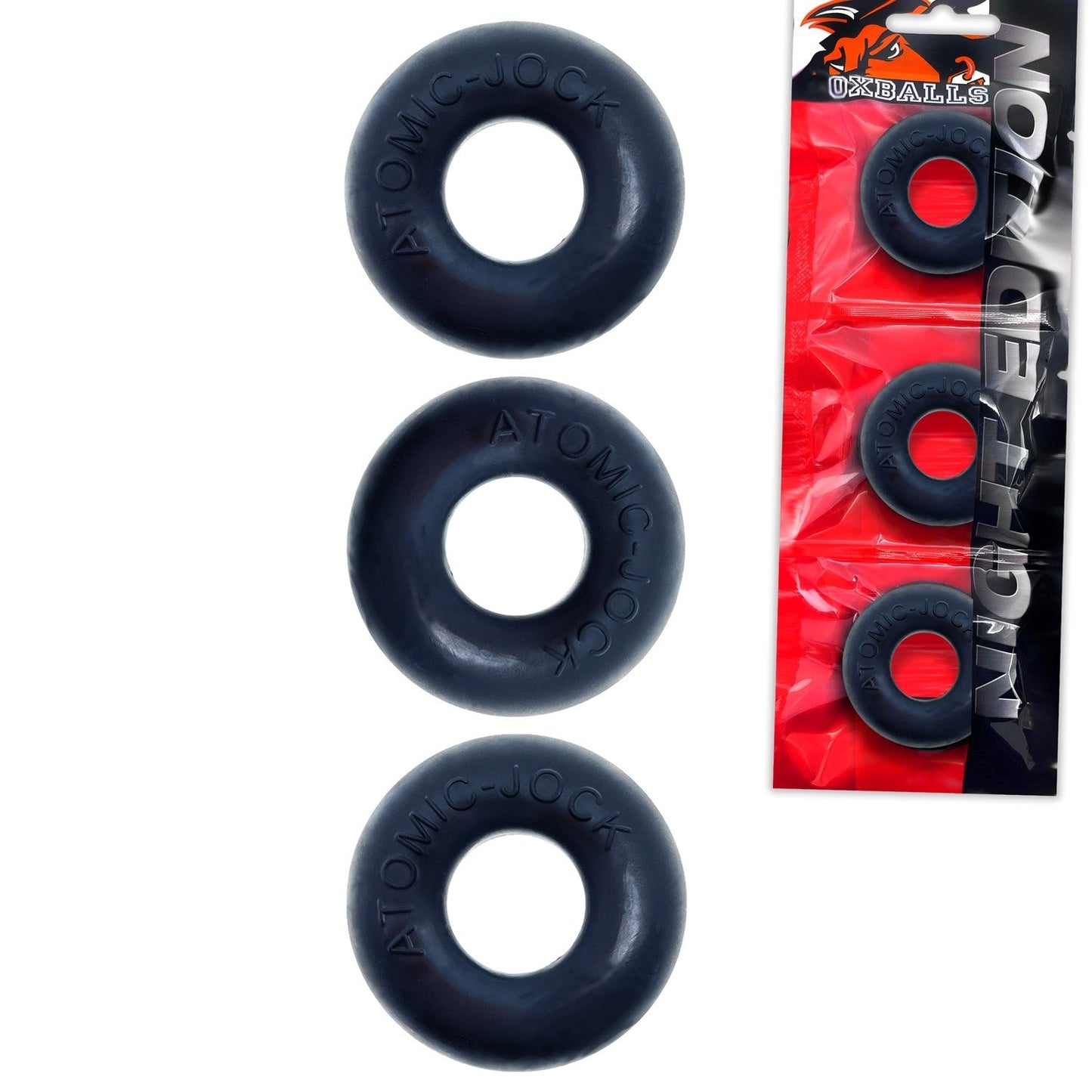 Oxballs RINGER, cockring 3-pack - PLUS+SILICONE special edition -  NIGHT