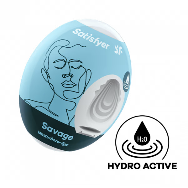 Satisfyer Masturbator Egg Single (Savage) Light Blue