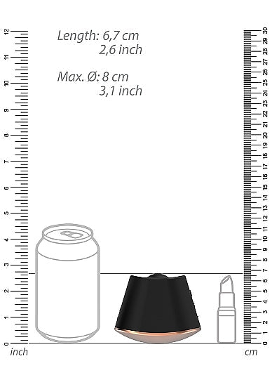 Shots Toys Elegance Dazzling Rotating & Vibrating Clitoral Stimulator Black