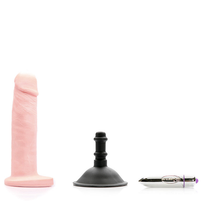 Tantus Silicone Alan O2 Dildo Vibrating Kit with Suction Cup